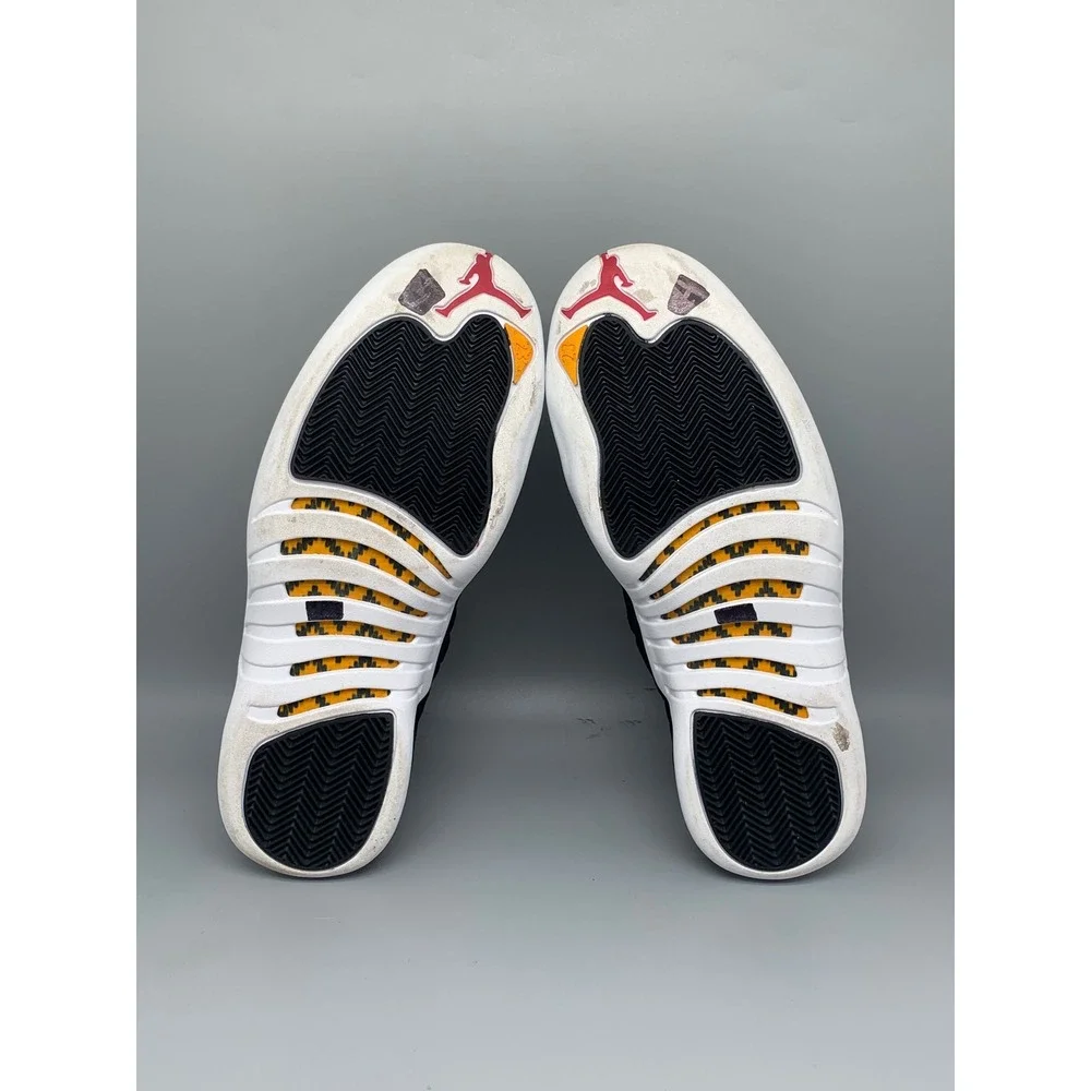 Jordan 12 Retro Black Gold Reverse Taxi Basketball Shoes 130690-017 Men's Sz 10